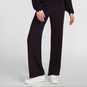 Express High Waisted Soft Ribbed Wide Leg Pant NWT